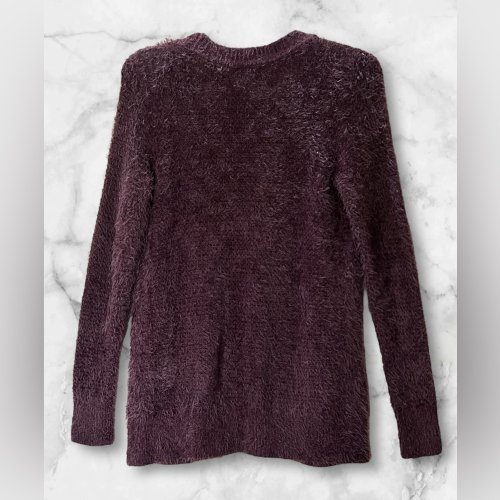 Urban Outfitters Pins & Needles Eyelash Knit Open Cardigan Plum Boho Size M - Picture 5 of 11